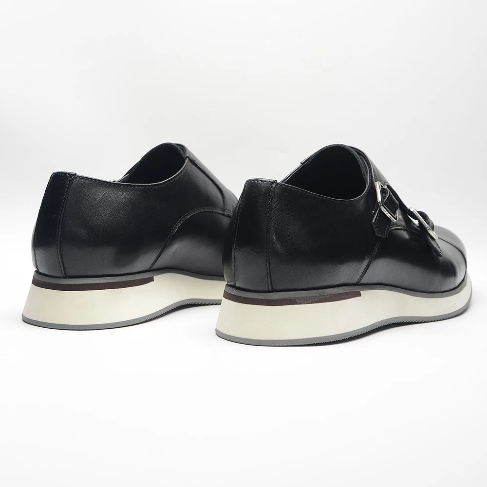 Classic Double Buckle Monk Shoes