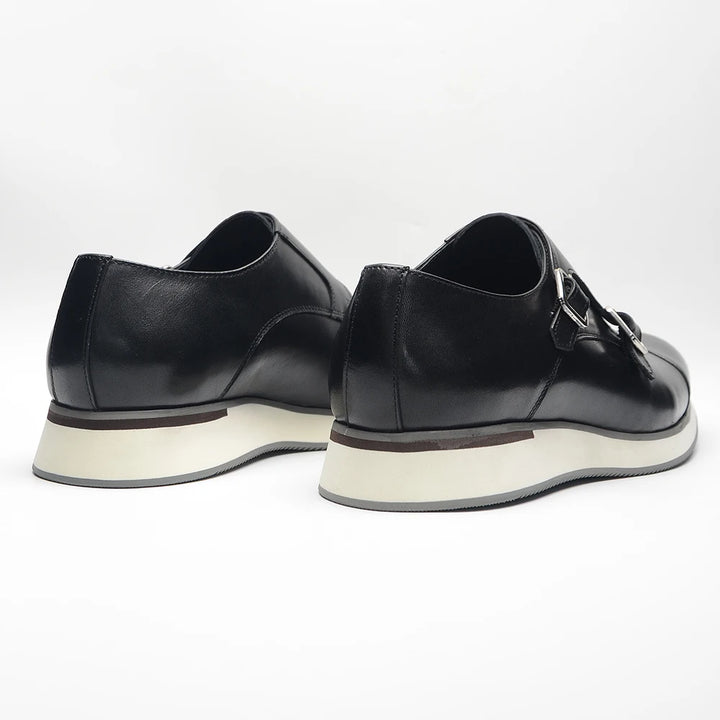 Classic Double Buckle Monk Shoes