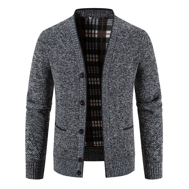 Wool Thickened Men's Button Cardigan