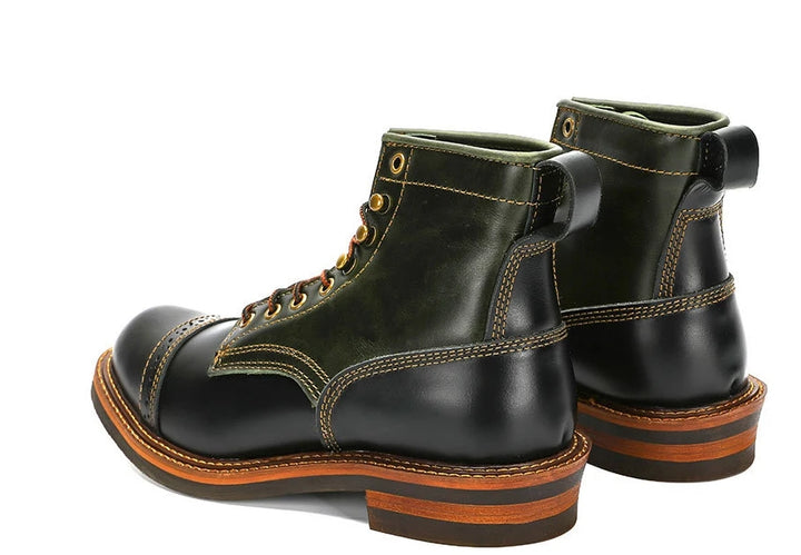 Premium Leather Short Motorcycle Boots