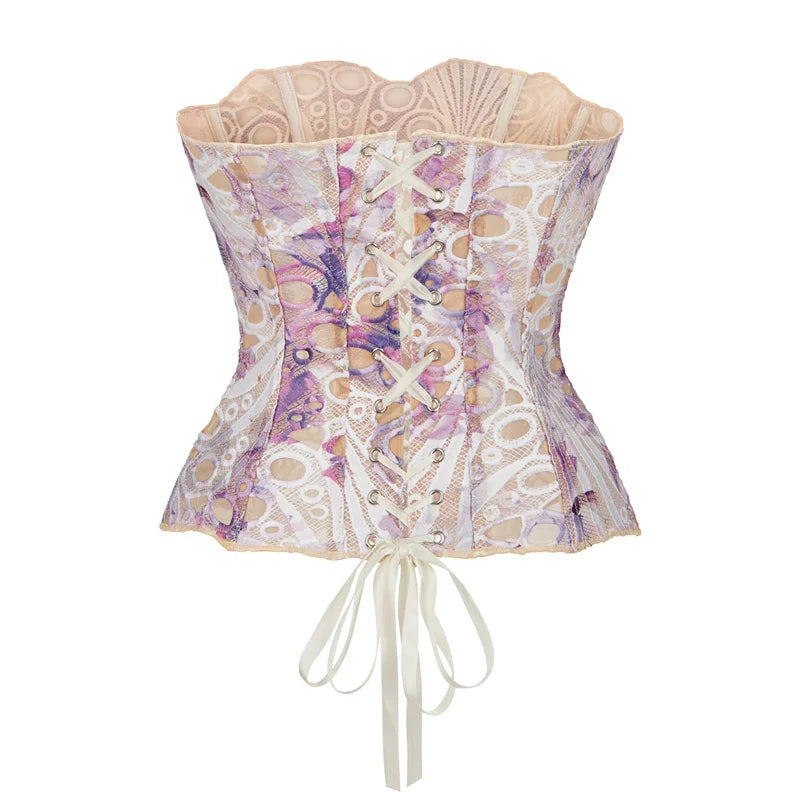Sweet Double Layered Floral Lace Corset