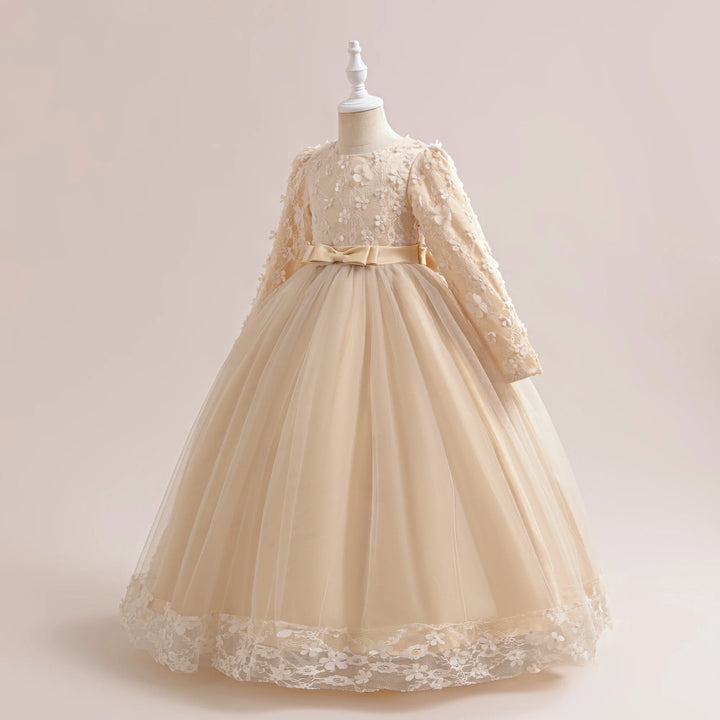 Elegant Long Sleeves Little Bridesmaid Dress