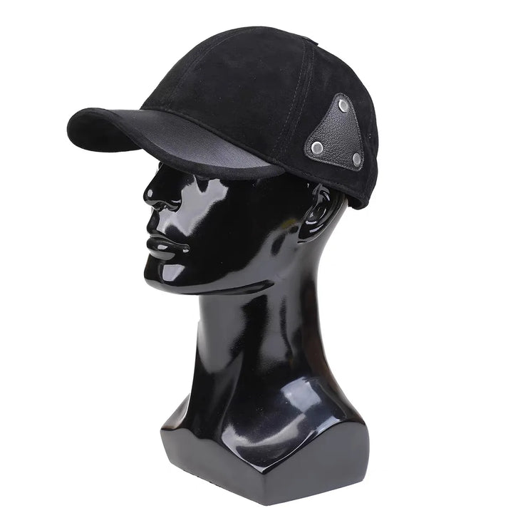 High Quality Suede Leather Baseball Cap