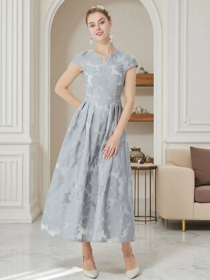 Decorous Floral Organza Maxi Dress