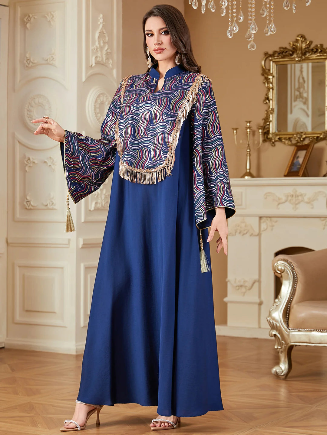 Refined Embroidered Long Jalabiya Dress