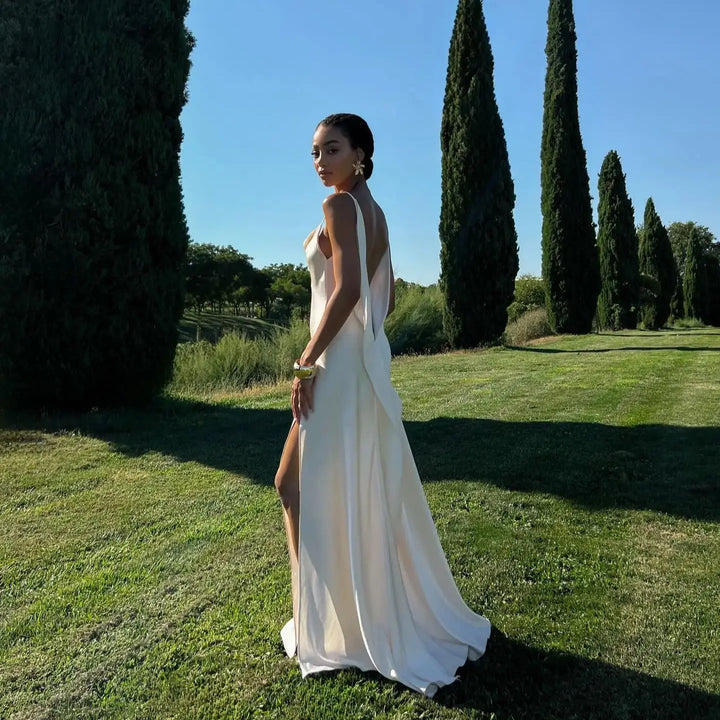 Effortless High Slit Prom Dress