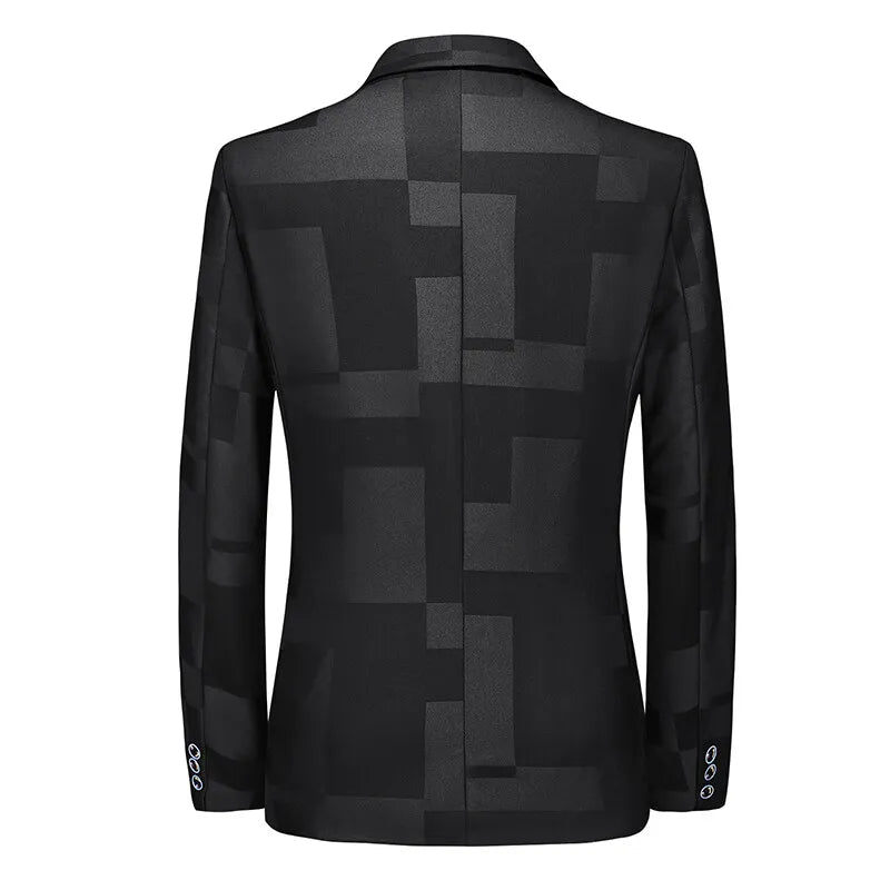 Regal Patchwork Slim-Fit Blazer