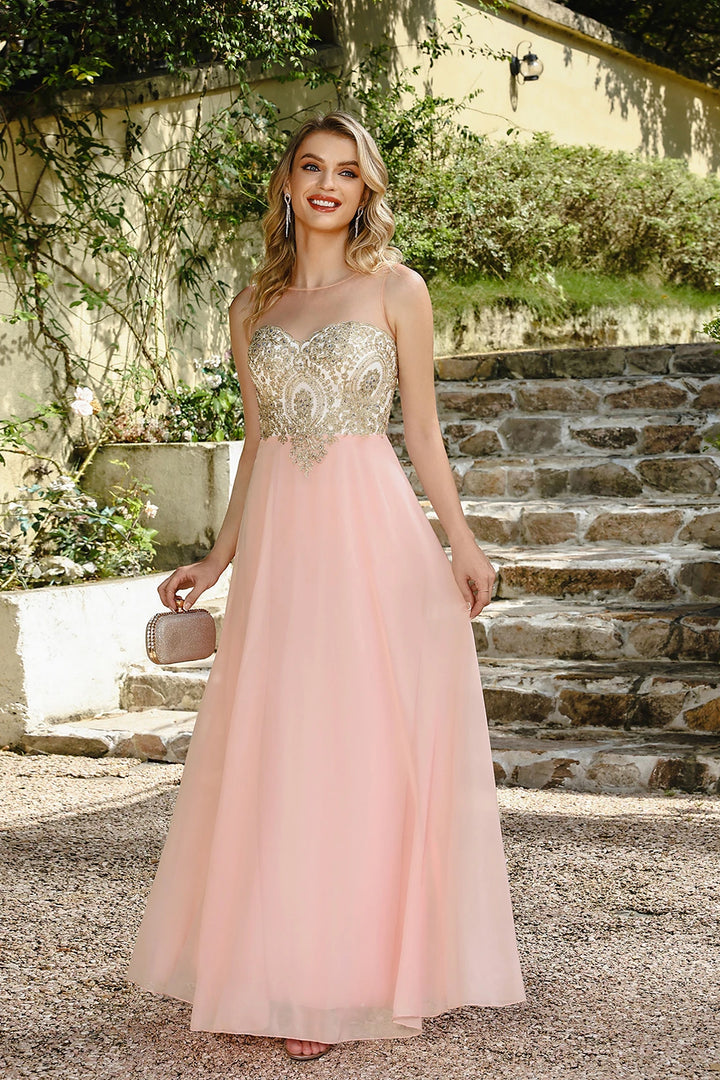 Regal A-Line Chiffon Gown