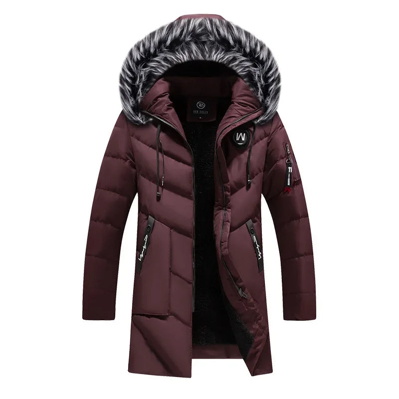 Luxury Warm Fur Hooded Parka Coat