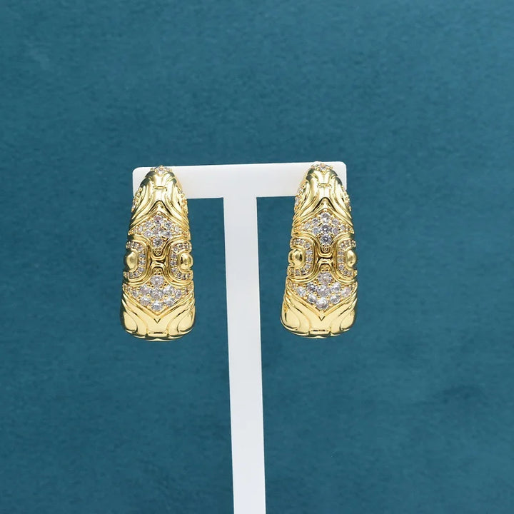 Vintage Gold Plated Light Earrings