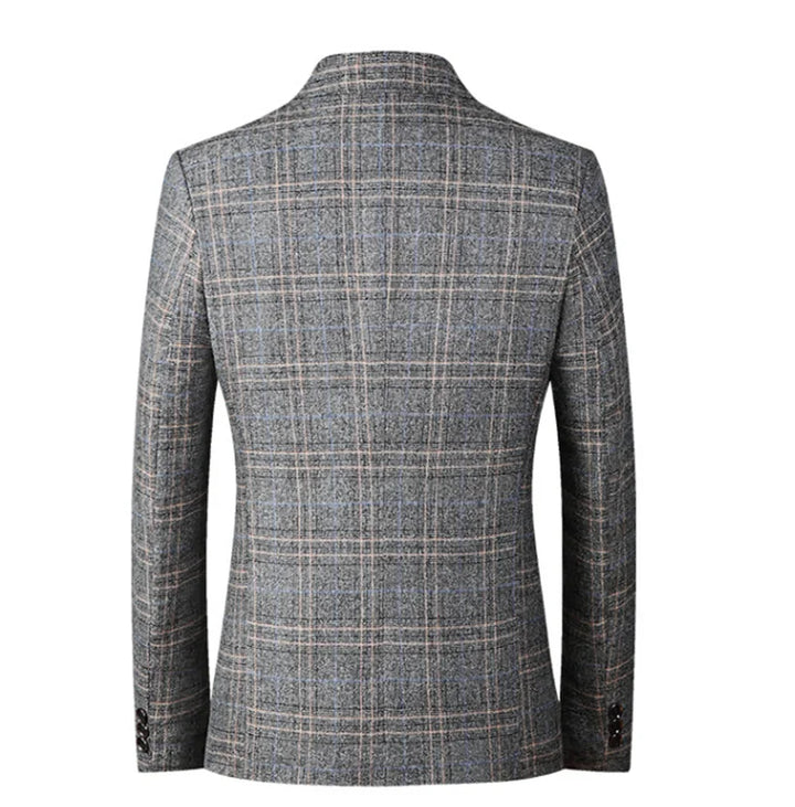 Decent Plaid Striped Gentleman Blazer