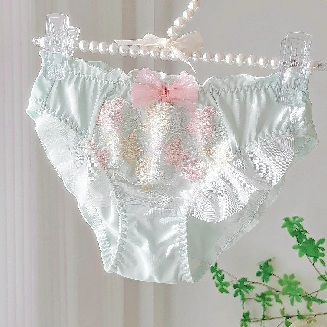 Lolita Sweet Embroidered Silk Panties