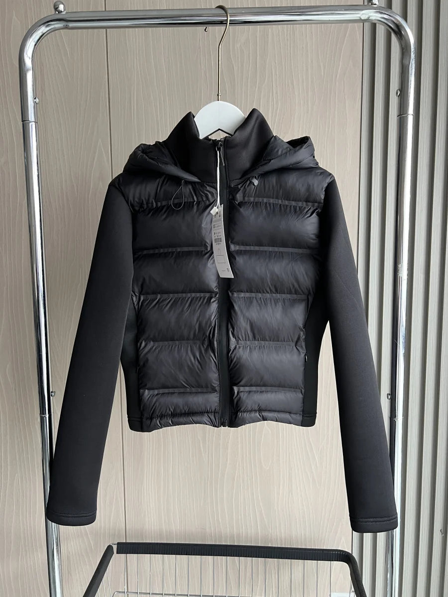 Lightweight Zippered Puffer Hooded Jacket