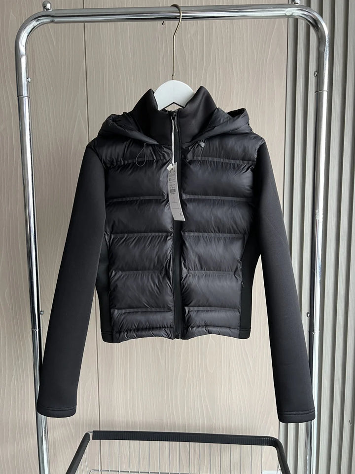 Lightweight Zippered Puffer Hooded Jacket