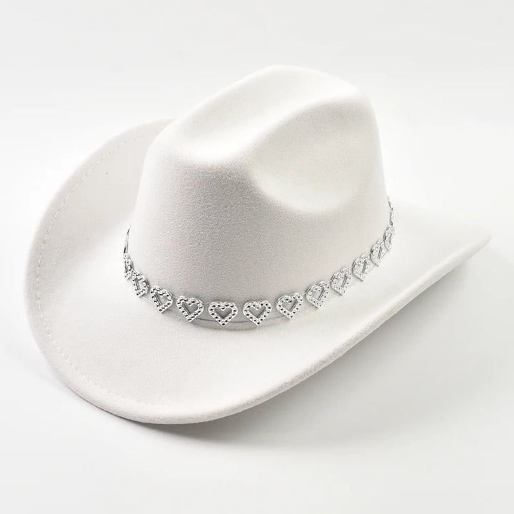 Sleek Roll-Up Brim Cowgirl Hat