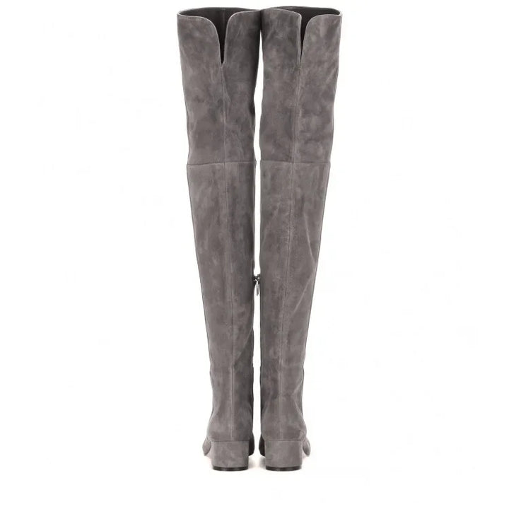 Premium Round Head Mid-heel Boots