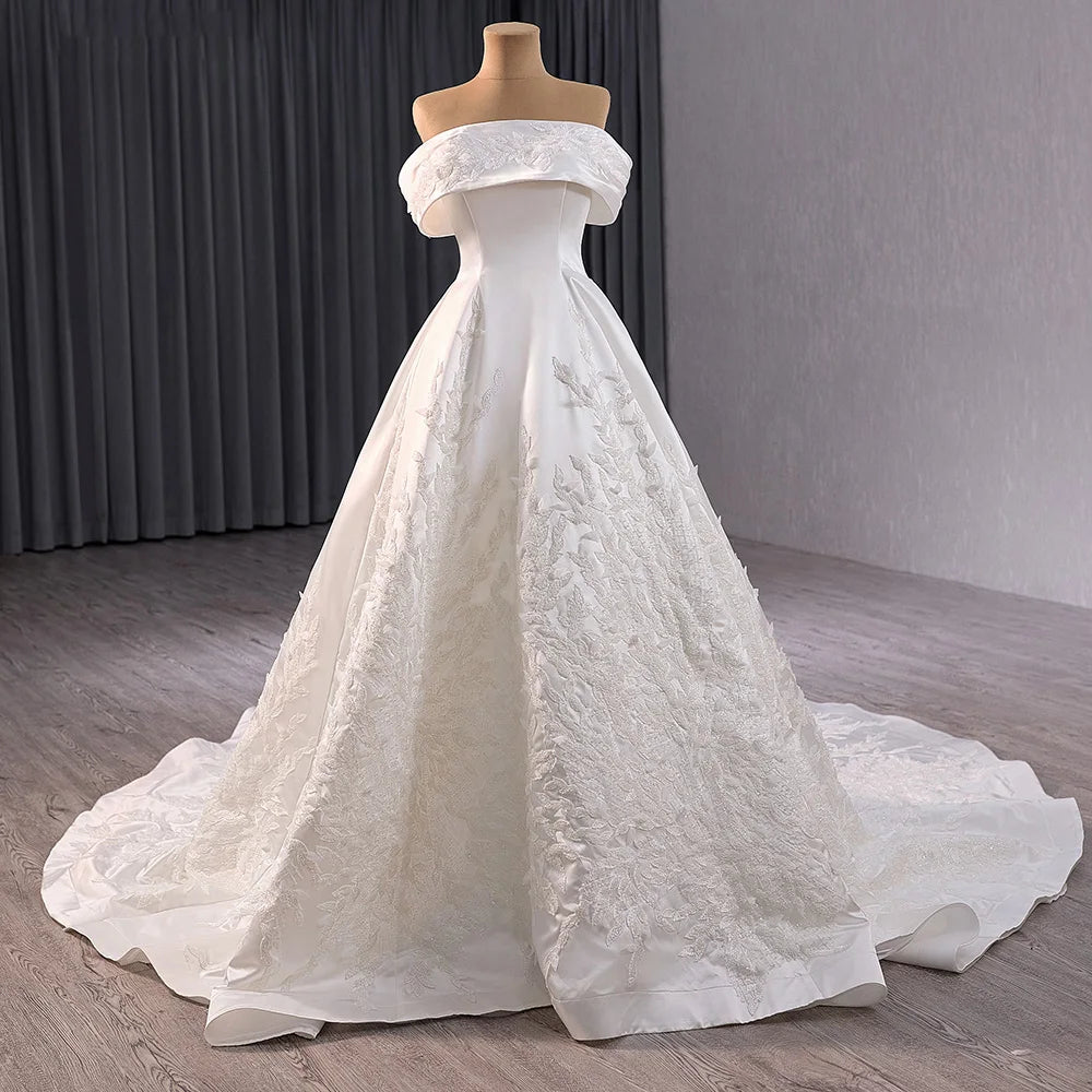 Charming Floral Sleeveless Bridal Gown