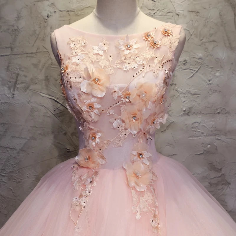 Wonderful Ruffle Appliques Prom Party Dress