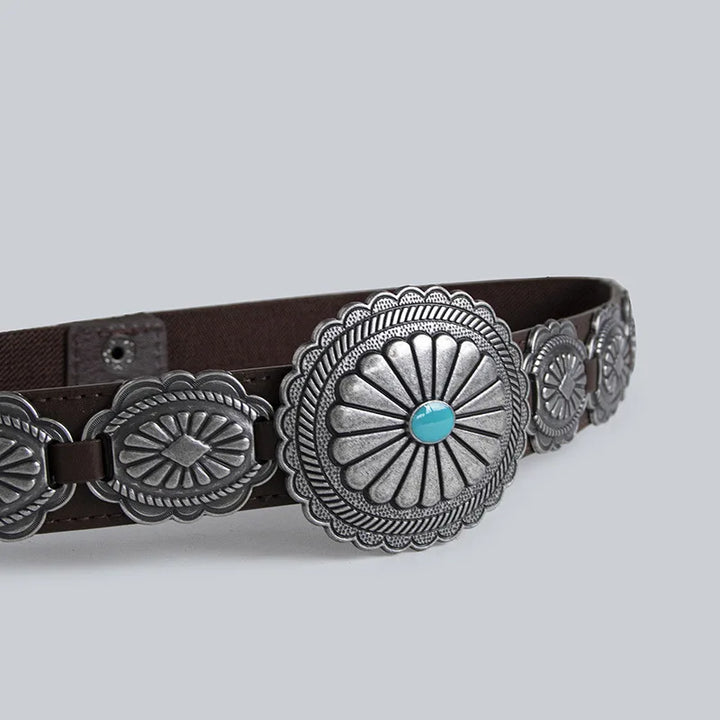 Retro Western Denim Elastic Belt