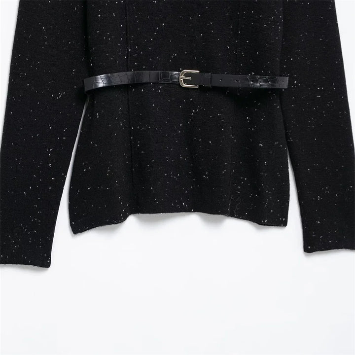 Casual Stand-up Collar Knitted Sweater