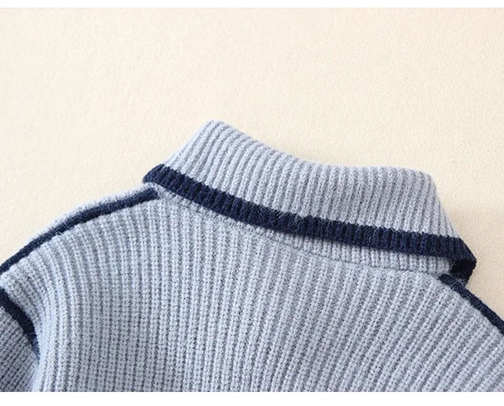 Trendy Cotton Knitted Kid's Cardigan