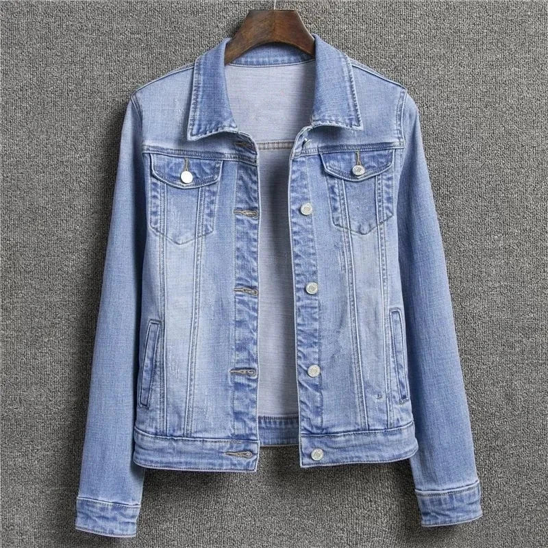 Trendy Button Closure Denim Coat