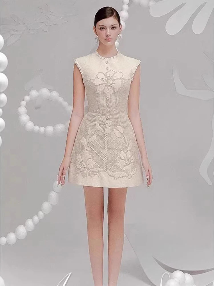 you can embroidered mini dress white Splicing Embroidered Women's Mini Party Dress