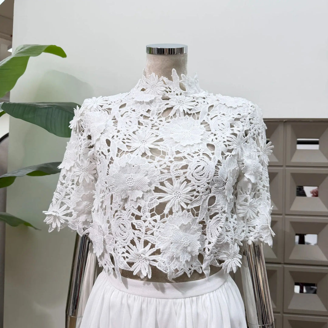 Alluring Chiffon Two Piece Skirt Set