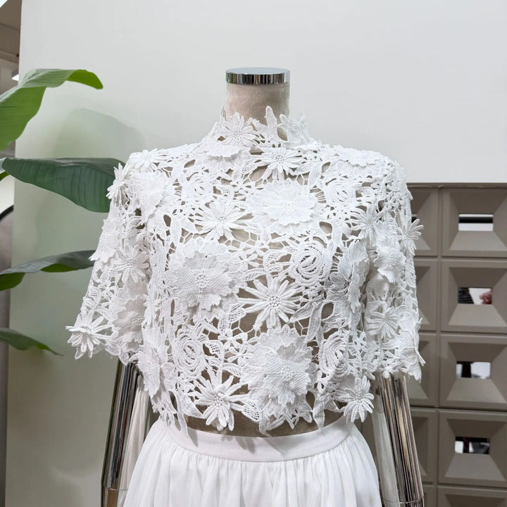 Alluring Chiffon Two Piece Skirt Set