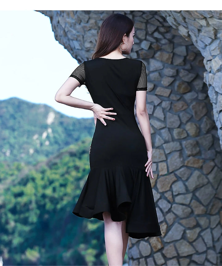 Classic Mesh Latin Dance Dress