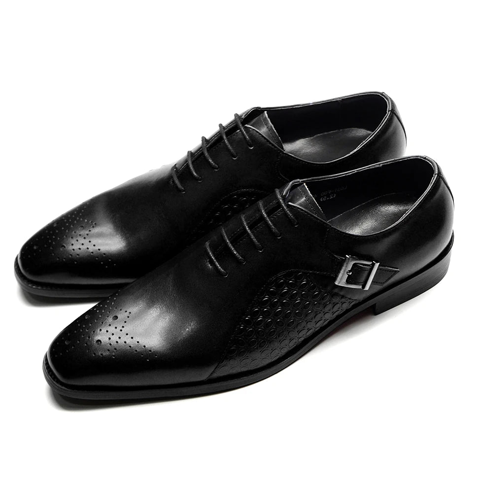 Classy Leather Oxford Lace Shoes