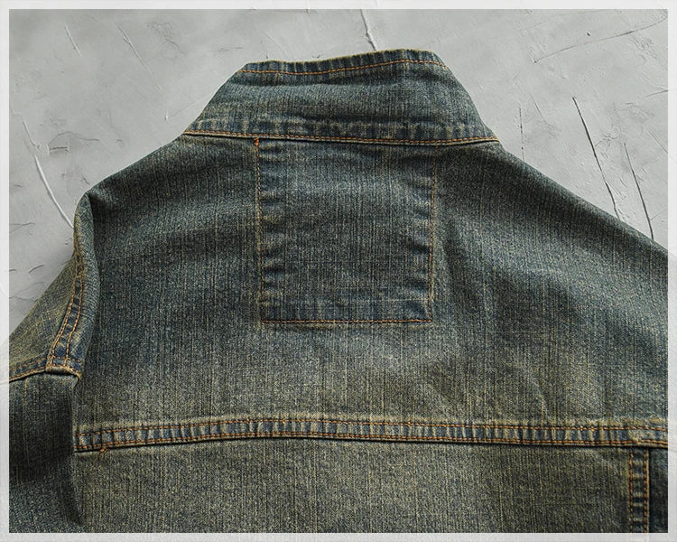 Vintage Denim Pullover Jacket