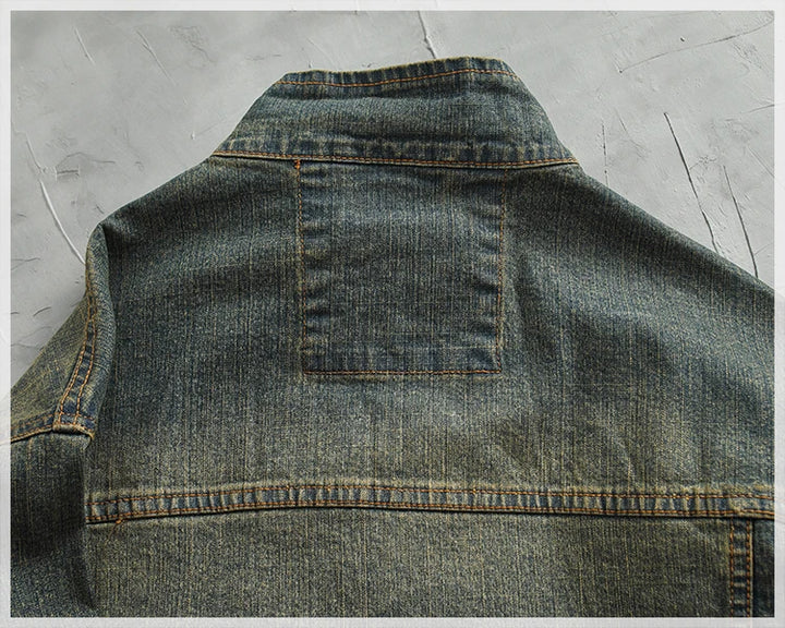 Vintage Denim Pullover Jacket