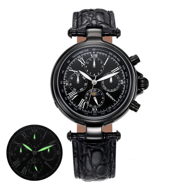 Classic Leather Strap Automatic Watch