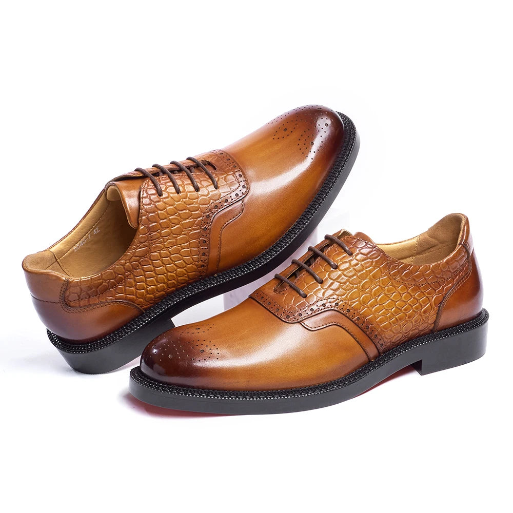 Premium Red Sole Brock Oxford Shoes