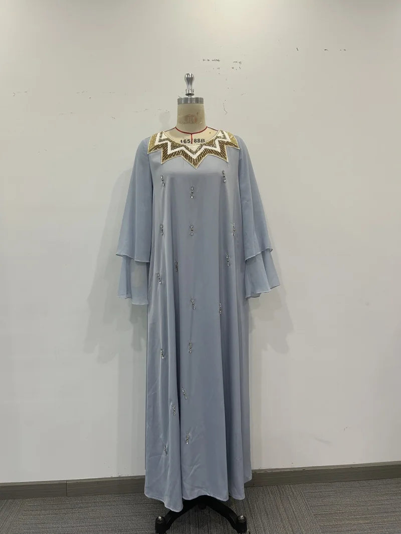 Stunning Studded Arabian Abaya Dress