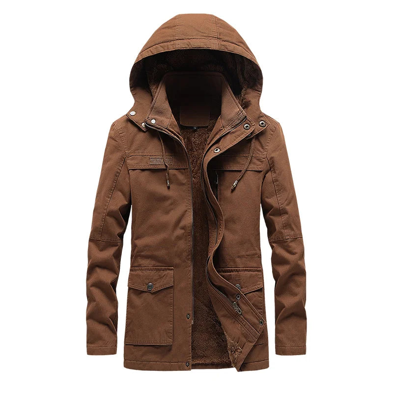 Fashionable Thick Fleece Parka Jacket