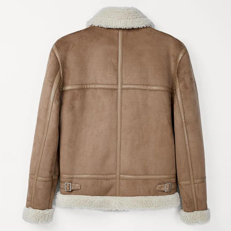 Warm Suede Cashmere Fleece Coat