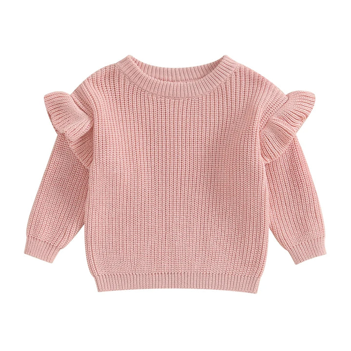 Classic Ruffled Pullover Girl's Sweater
