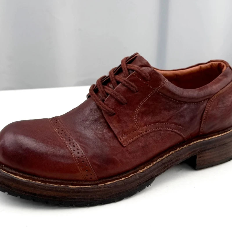 Brock Carved Big Head Tooling Shoes