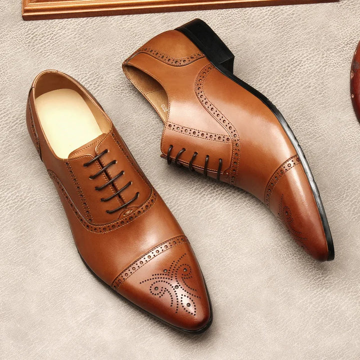 Stylish Real Carved Oxford Shoes