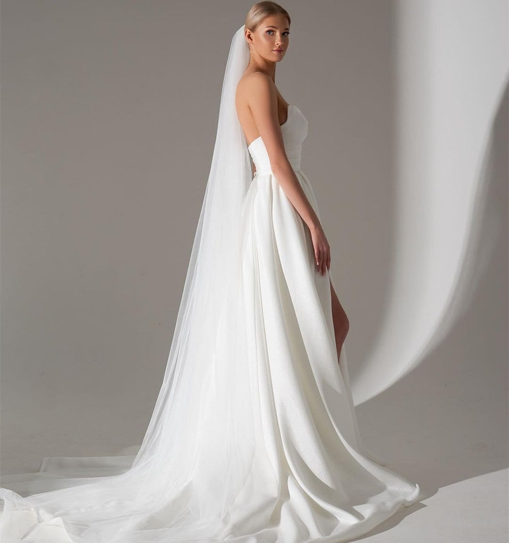 Elegant Side Slit Women's Wedding Dress| All For Me Today
