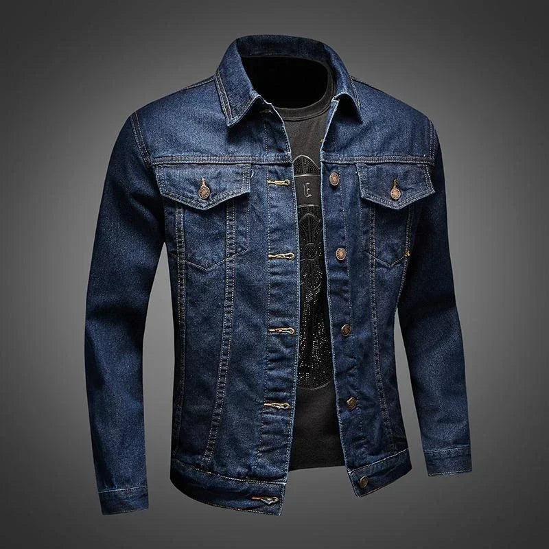 Casual Cowboy Men's Denim Jeans Coat