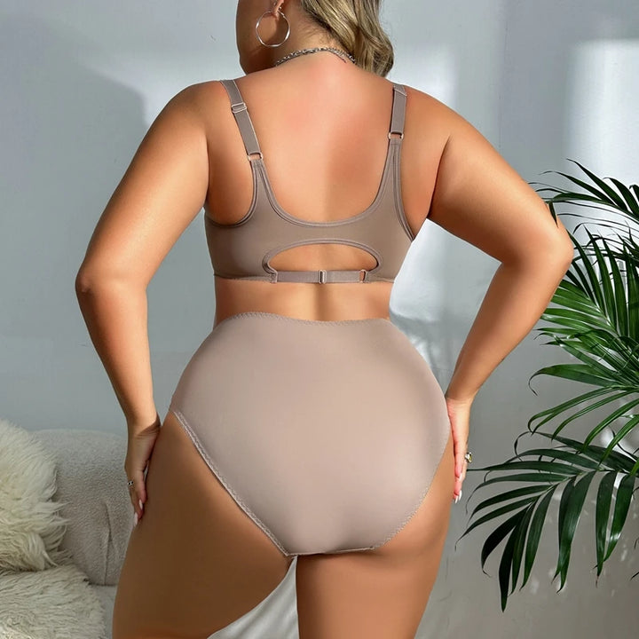 Adjustable Plus Size Wireless Bra Set