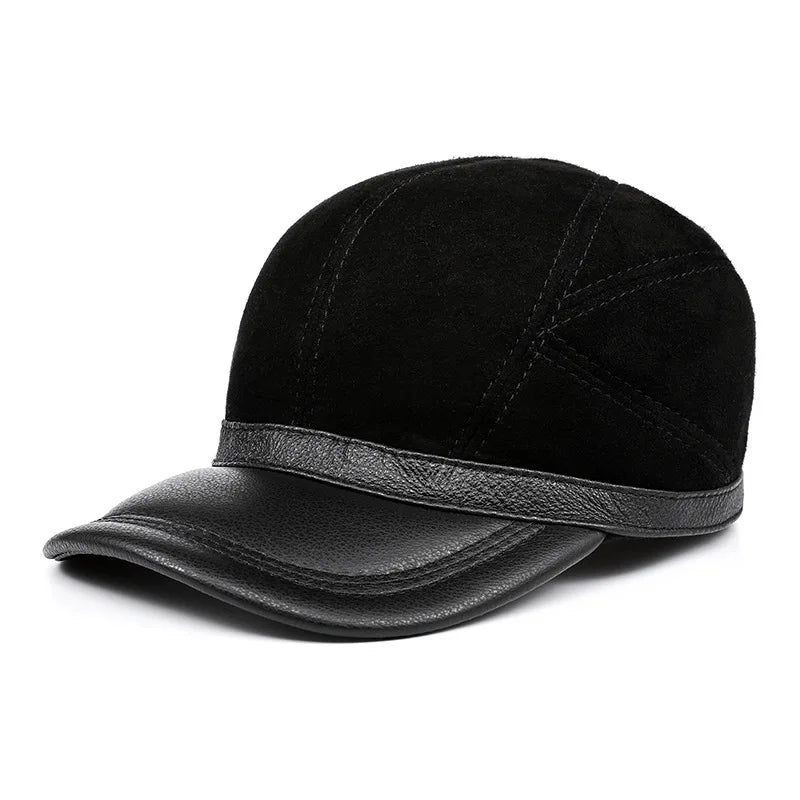Natural Plush Thickened Warm Baseball Cap