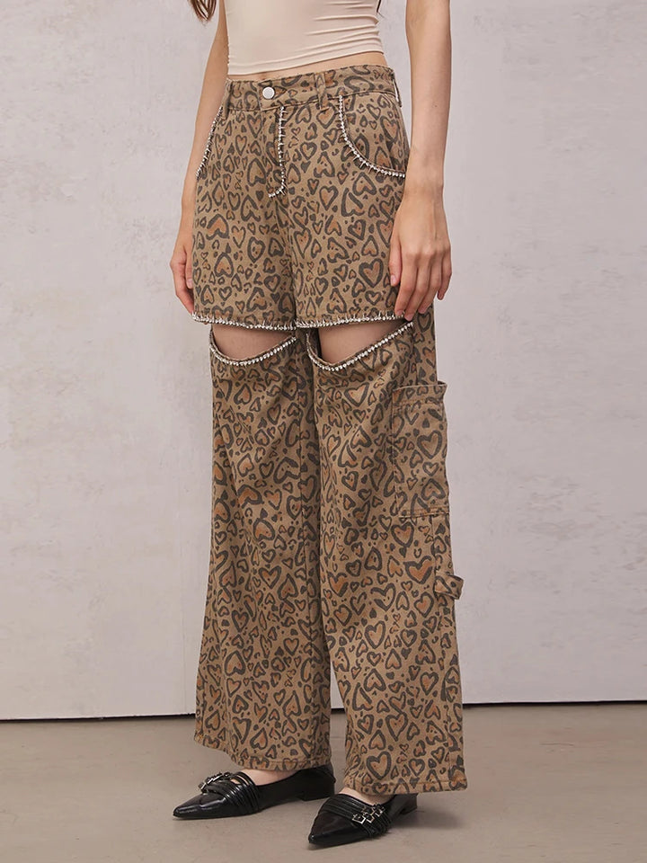 Leopard Loose Wide Leg Pants