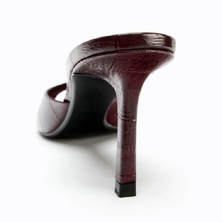 Stunning Peep Toe High Heel Mules