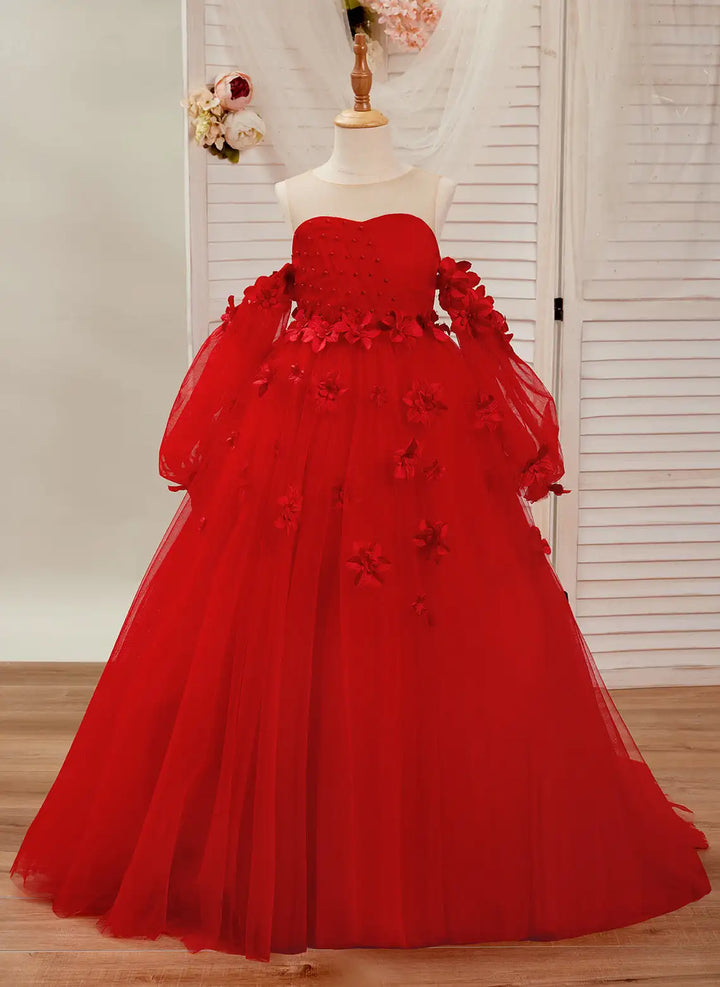 Luxury 3D Flower Appliques Girl&