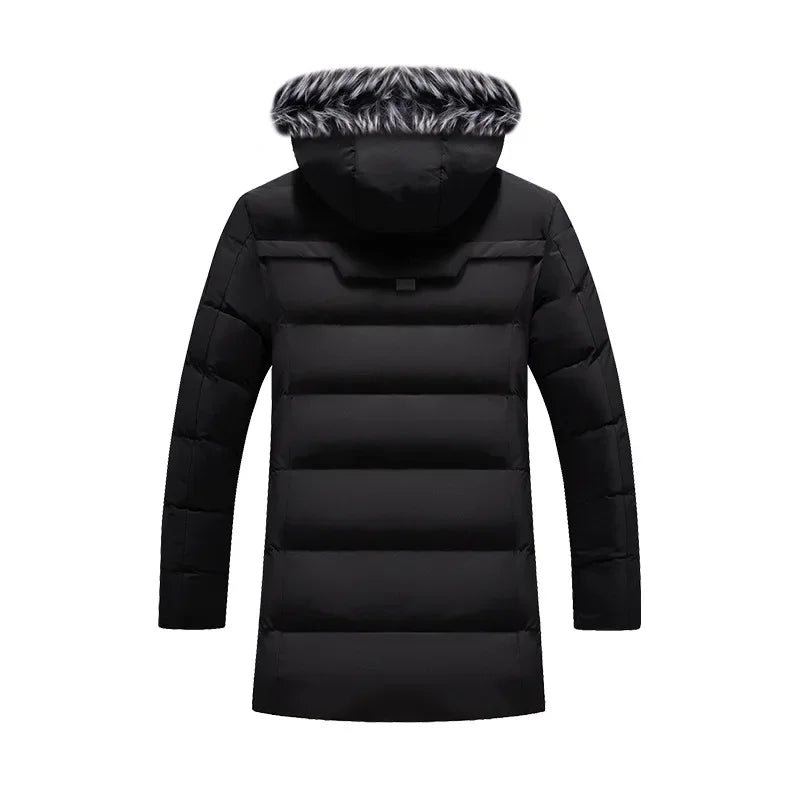 Luxury Warm Fur Hooded Parka Coat