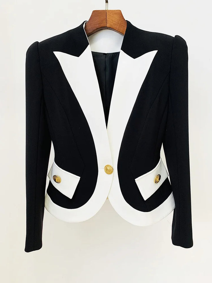 Notched Slim Fitted Blazer